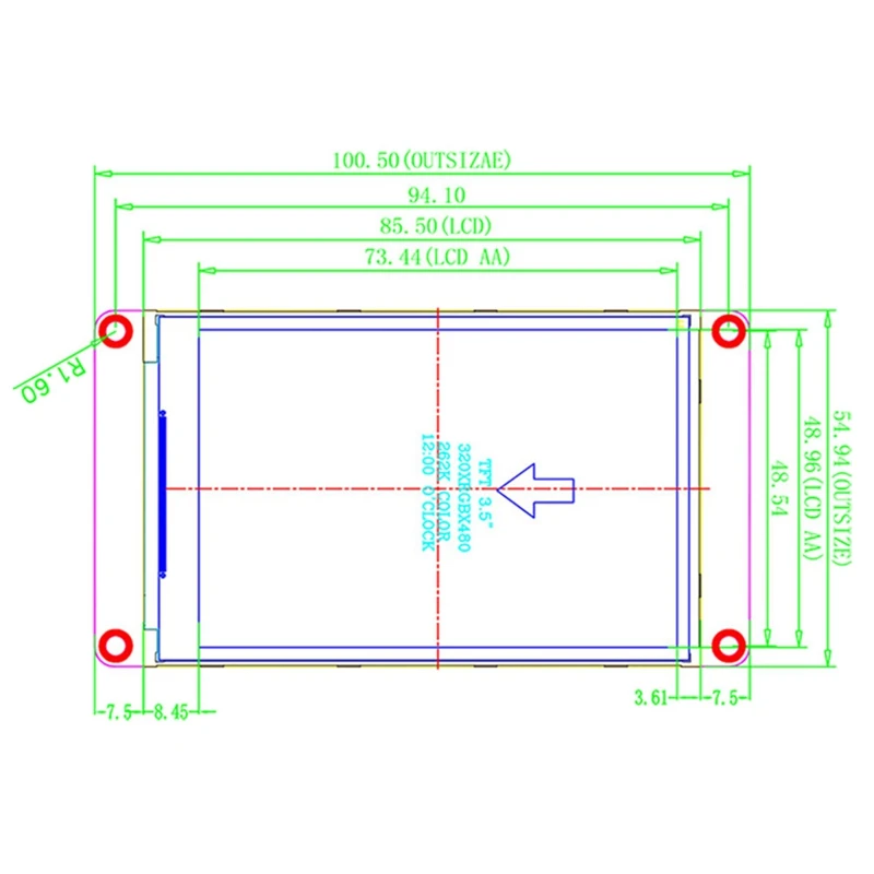 2 шт. Nextion NX4832K035 3 5 дюймов HMI Интеллектуальный резистивный сенсорный дисплей TFT LCD