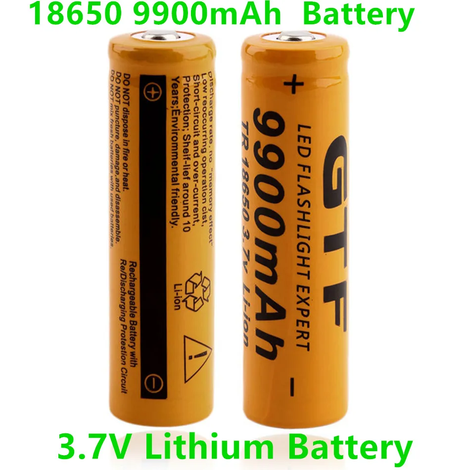 

2023New Quick-charge 18650 Battery 9800mah 3.7V 18650 Lithium-ion Battery Flashlight Rechargeable Battery+Free Delivery