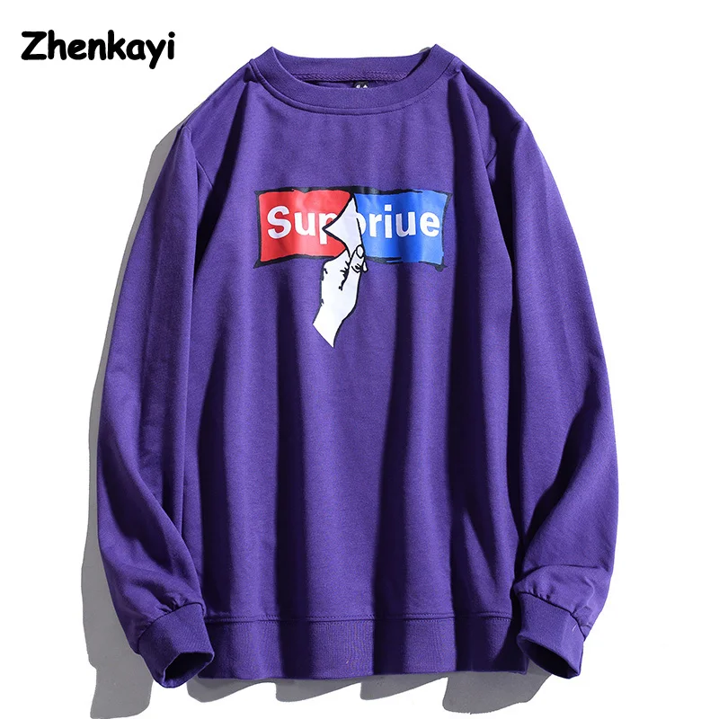 

Zhenkayi 2022 Spring American Trendy Brand Ins Sweater Men's Couple Wear Trend All-match Loose Oversize Jacket Bf Style
