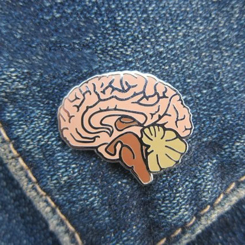 

Мягкая эмалированная заколка для лацкана мозга, Модные металлические броши, медицинские и анатомические нейрологические заколки для врачей