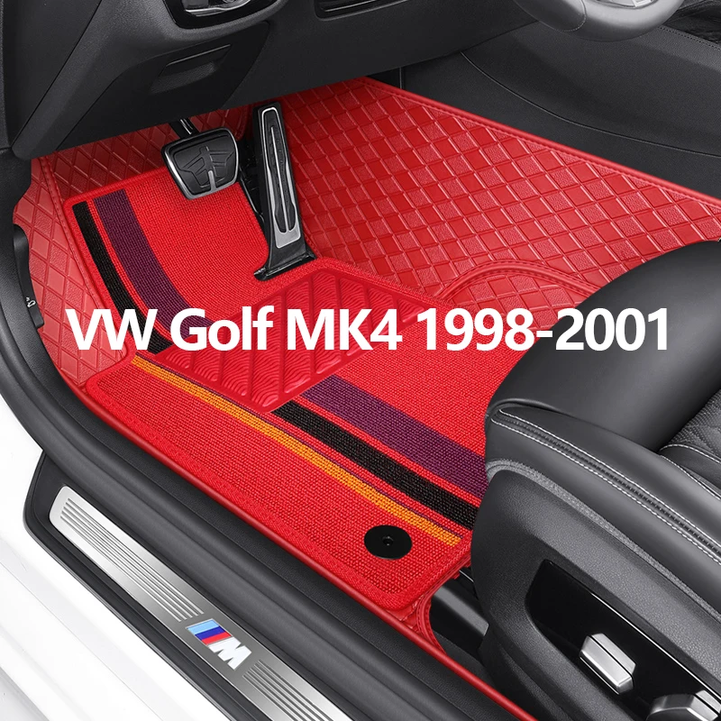 

Модные полноразмерные автомобильные коврики для VW Golf MK4 1998 1999 2000 2001, автомобильные коврики, коврики, стильные аксессуары для интерьера