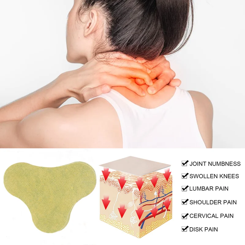 

12Pcs Wormwood Cervical Spine Patch Medical Plaster Patch Rheumatic Neck Shoulder Joint Arthritis Joint Pain Relief Care Sticker