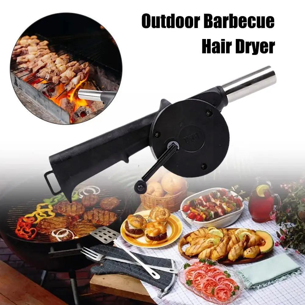

Small Manual Blower Combustion-supporting Hand Dryer Barbecue Tools Outdoor Dryer Barbecue BBQ Outdoor S9U3