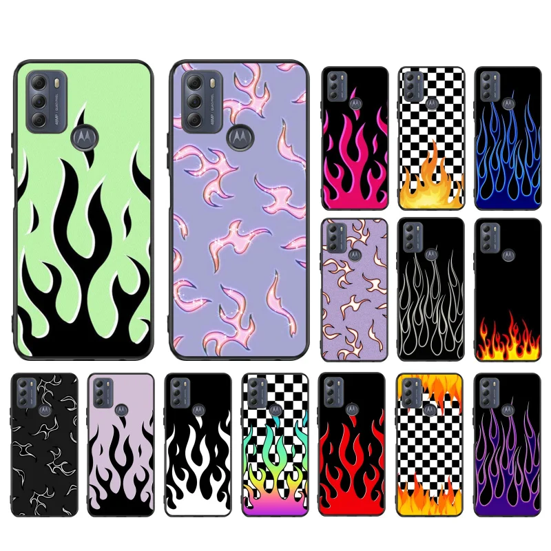 

Fire Flame Phone Case for Motorola Moto G 5G G50 G30 G10 G60 G Pure G Stylus G40 Fusion G Play G Power