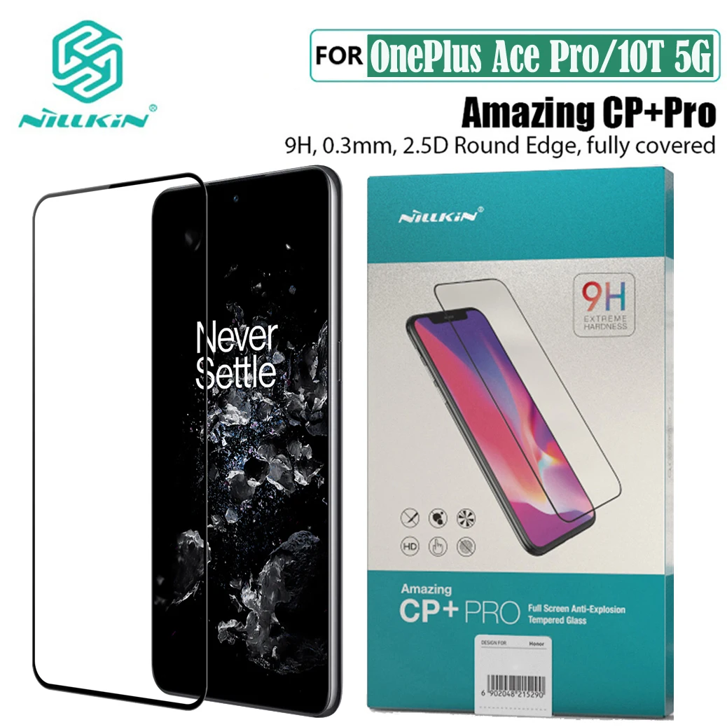 

For OnePlus 10T Tempered Glass Nillkin CP+PRO Glass For One Plus 10T 5G Anti-Explosion Full Screen Protector For OnePlus Ace Pro