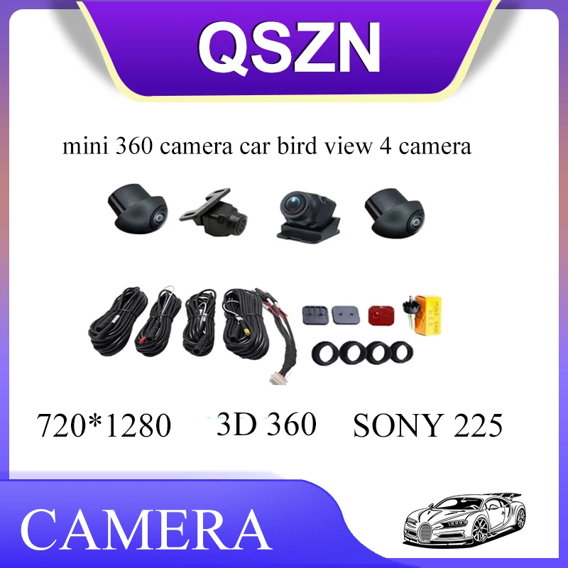 Car Rear View Camera 4LED Night Vision Reversing Automatic Parking Monitor SONY 225 Waterproof 170 Degree High-Definition Image