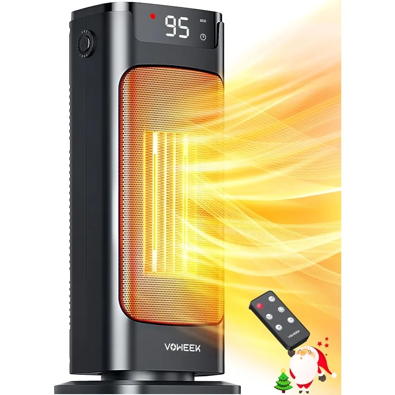 

Voweek Space Heater, 1500W 3S Ceramic Heating Portable Heater for Indoor Use with Thermostat, Energy Saving, Quiet Operation