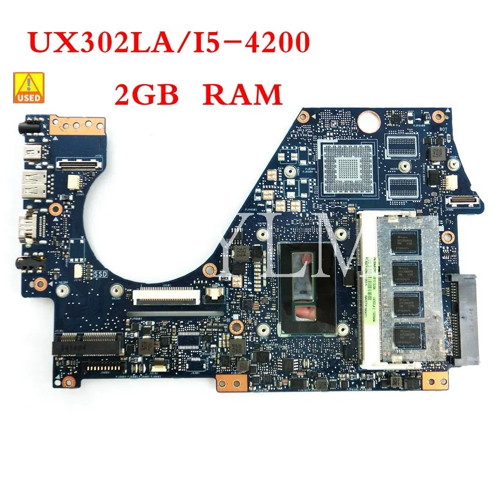 

Встроенный I5-4200 процессор UX302LA с 2 Гб оперативной памяти Материнская плата ASUS UX302L UX302LA UX302LNB UX302 материнская плата для ноутбука 100% рабочий