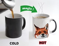 cute fox mugs funny fox cups kawaii mugs promotion mugs unique cup color changing magic coffee mugs drinkware teaware coffeeware