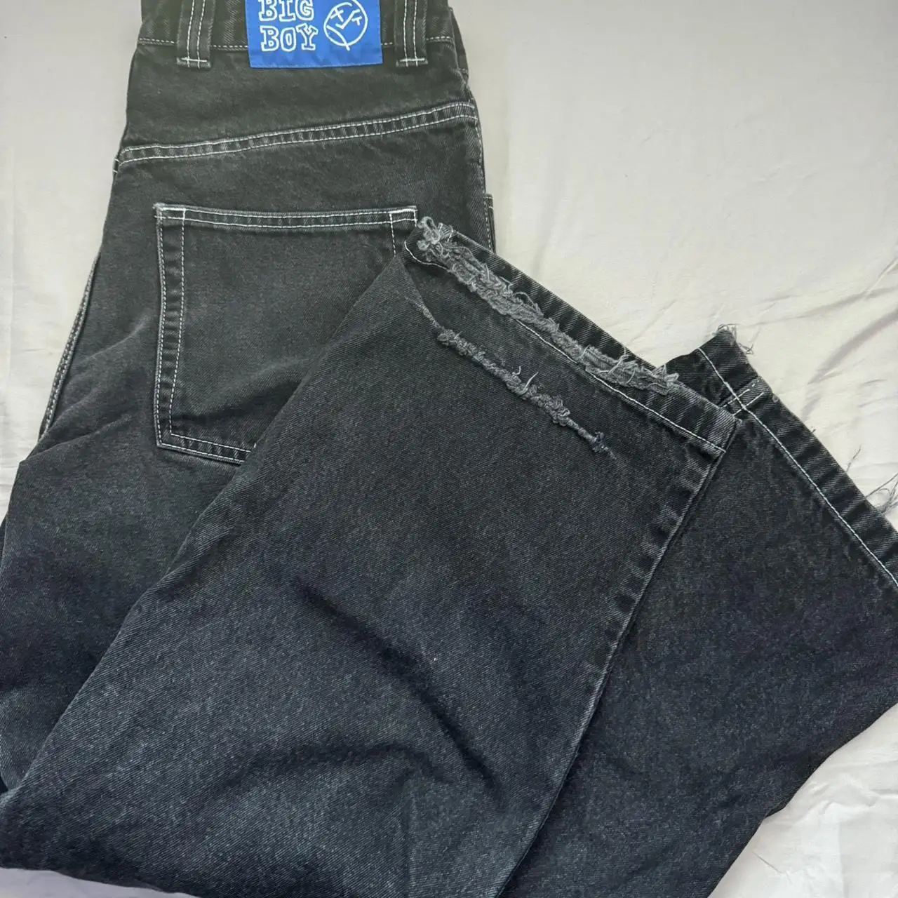 Джинсы с вышивкой в стиле хип-хоп Y2k