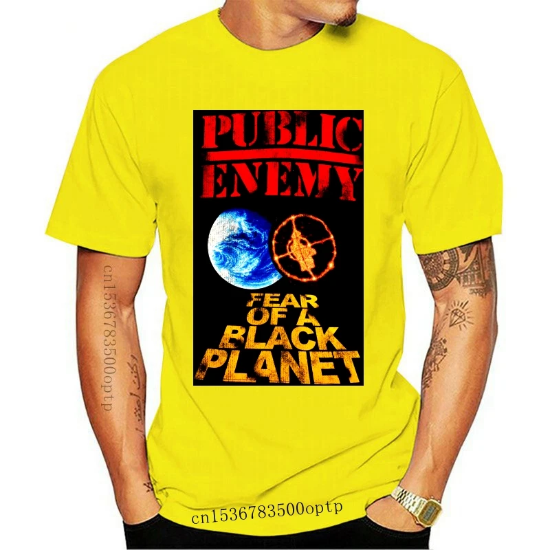 

Camiseta desgastada del planeta negro Fear Of A Black ENEMY, camiseta 2021 auténtica, S-3XL, novedad de 2021