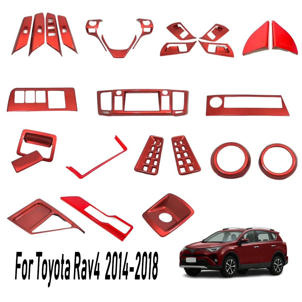 

Автомобильная накладка на стойку из АБС-пластика, автомобильная розетка для заряда, прикуривателя, переключатель, рамка для Toyota RAV4 2014 2015 2016-2018