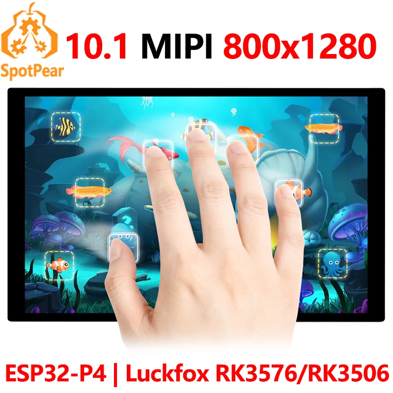10 1-дюймовый сенсорный ЖК-дисплей DSI MIPI 800x1280 для ESP32-P4/Luckfox-Titan-RK3576/Luckfox-Lyra-RK3506