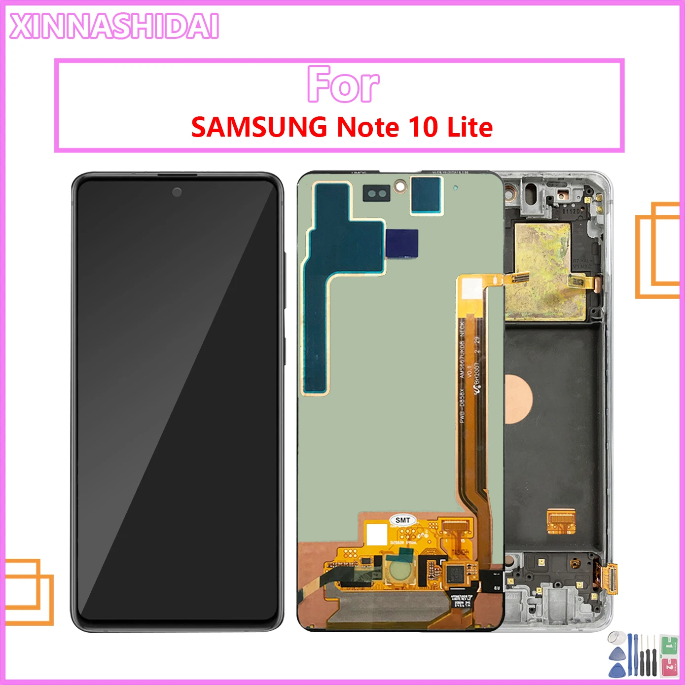 

For Samsung Galaxy Note 10 Lite Display Note10 Lite N770F LCD Touch Screen Digitizer Assembly Replacement Parts With Frame