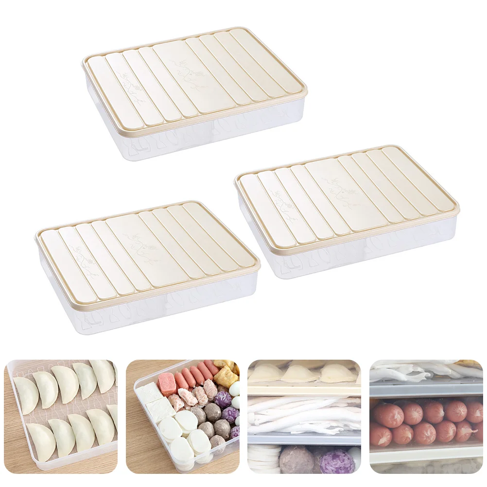

3pcs Practical Storage Container Organizer Box Refrigerator Container Box Storage box
