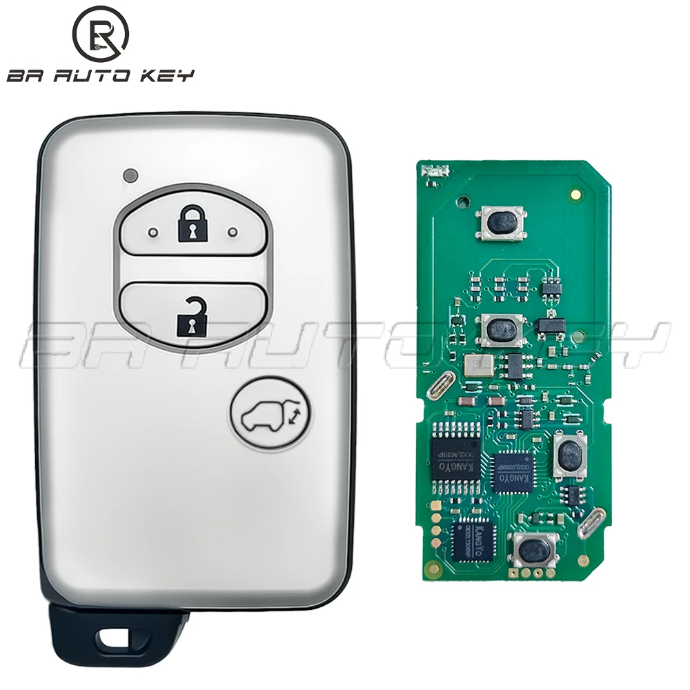 

3 кнопки, 433 МГц, умный дистанционный брелок без ключа для Toyota Land Cruiser LC200 2009 2010 2011 2012 2013 2014 B53EA B77EA A433