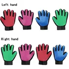 Силиконовая перчатка для ухода за шерстью питомцев, расческа для собак, поводок-перчатка для собак чистящий массаж, щетка для удаления волос, улучшения кровообращения