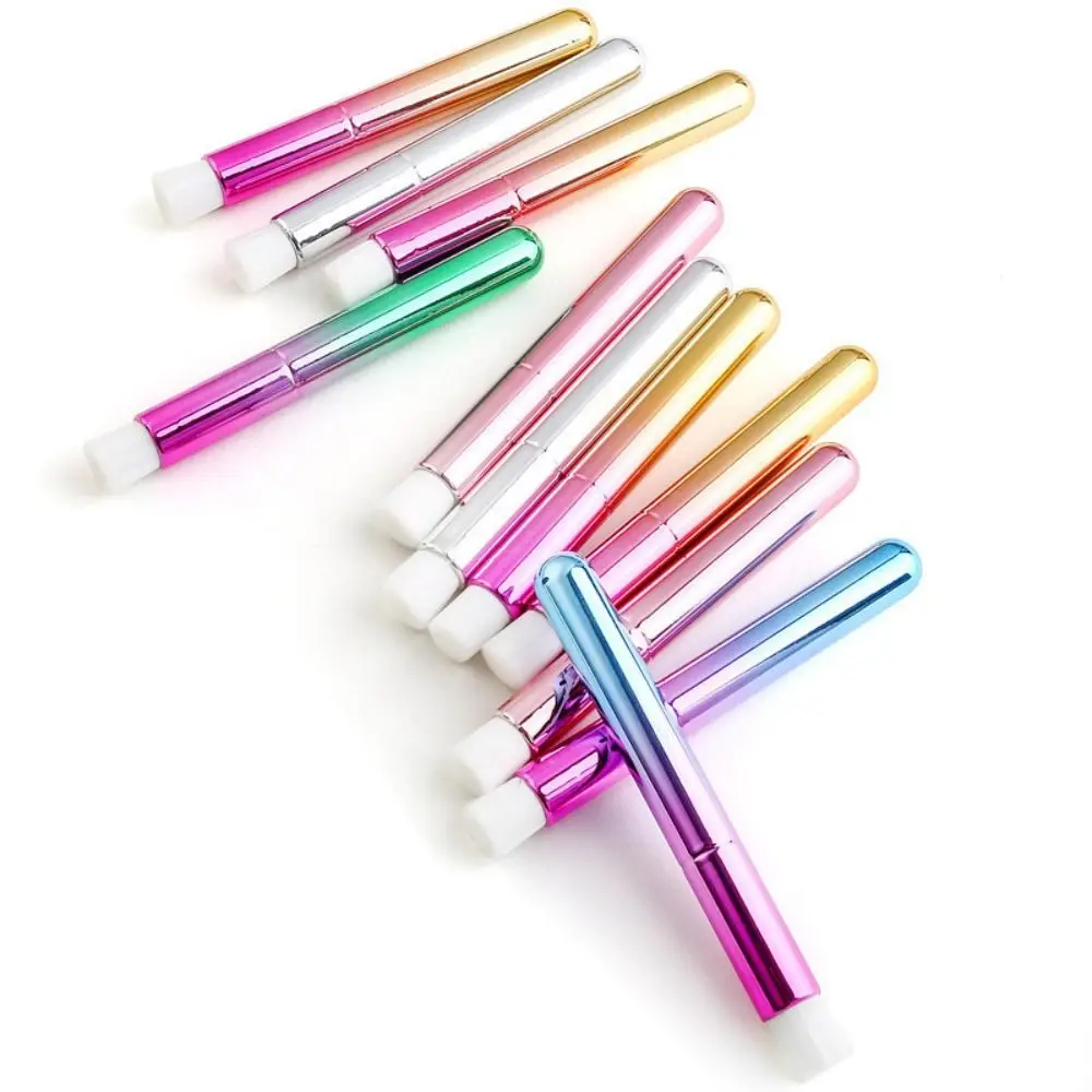 Щетка для накладных ресниц с градиентом многоцветная мягкая кисть удаления