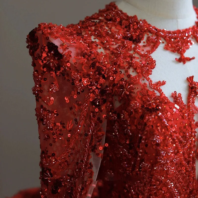 Красное бальное платье по индивидуальному заказу. Женские свадебные платья из