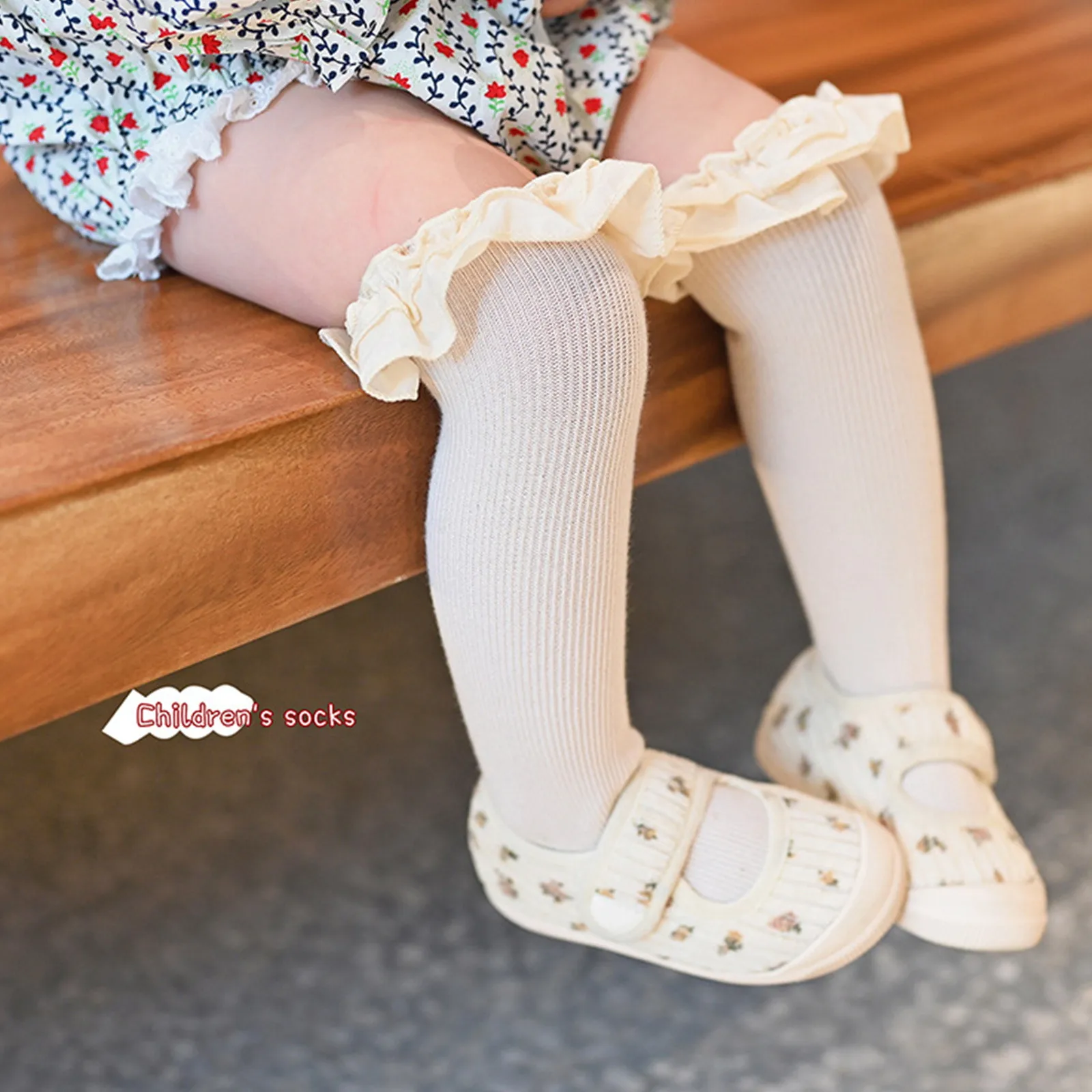 

1/2/3 Pcs Infants Baby Girls Stockings Toddlers Girls Mid Calf Length Socks Antislip Sock Shoes Slippers Socks First Walkers