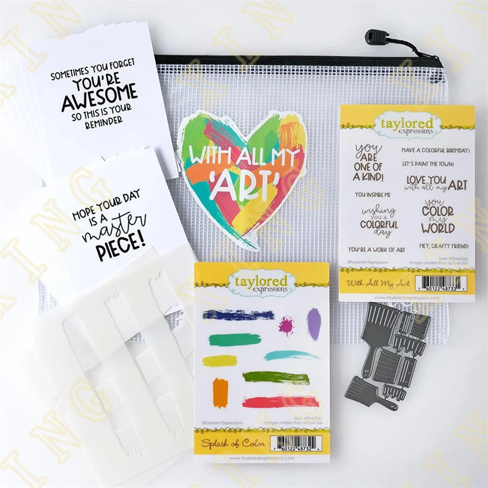 

With All My Art Cardmaking Kit Metal Cutting Dies and Stamps Diy Scrapbooking Card Stencil Paper Cards Handmade Album Stamp Die