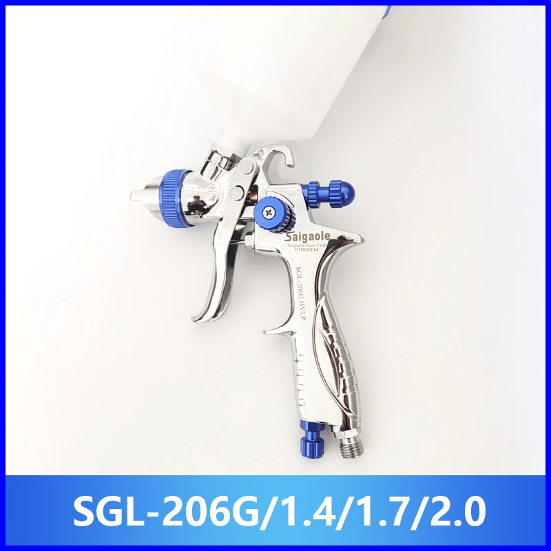 

206G upper pot pneumatic spray gun 1.4 1.7 2.0 caliber automotive paint spray gun high atomization spray gun