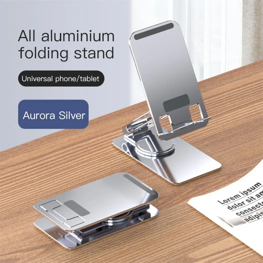 

Aluminum Alloy Desktop Mobile Phone Stand Foldable IPad Tablet Support Cell Phone Desk Bracket Lazy Holder For Smartphone Mount