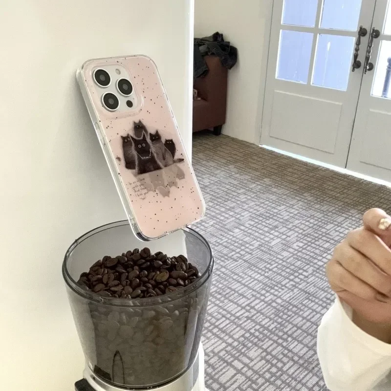 Рэп-музыка черный кот уличный художественный чехол для телефона iPhone 16 15 14 13 12 11 Pro