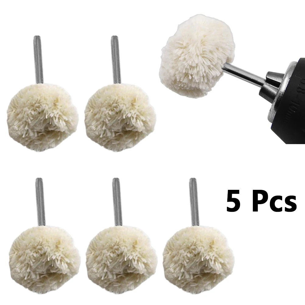 

5pcs 3x25mm Wool Polishing Brush Grinding Buffing Wheel High Speed Electric Drill Trimming Sanding Rotary Tool Accessories