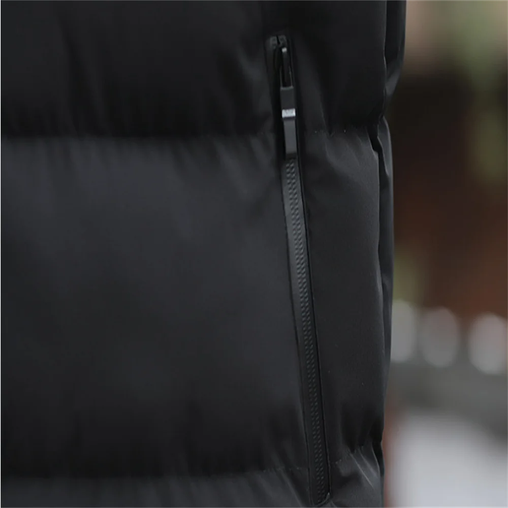 Men's Cotton Vest 2022 Winter New Style Thickened Warm Stand Up Collar Fashion Winter Trendy Youth Men's Basic Style