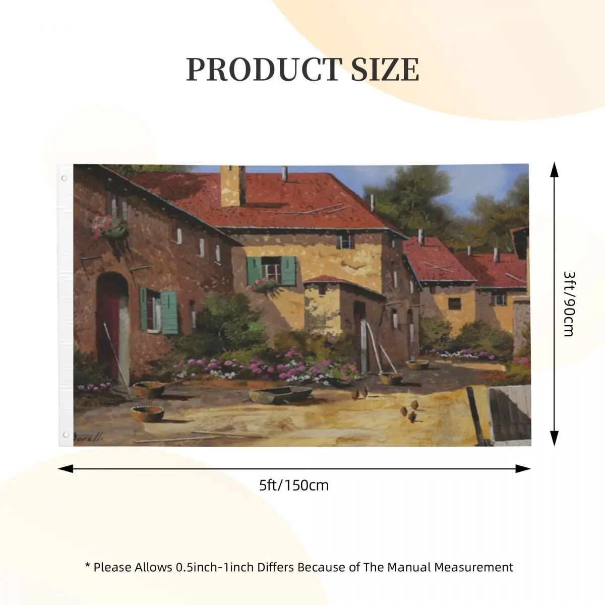 

Дуплексная печать Il Carretto гико борелли, один флаг для украшения