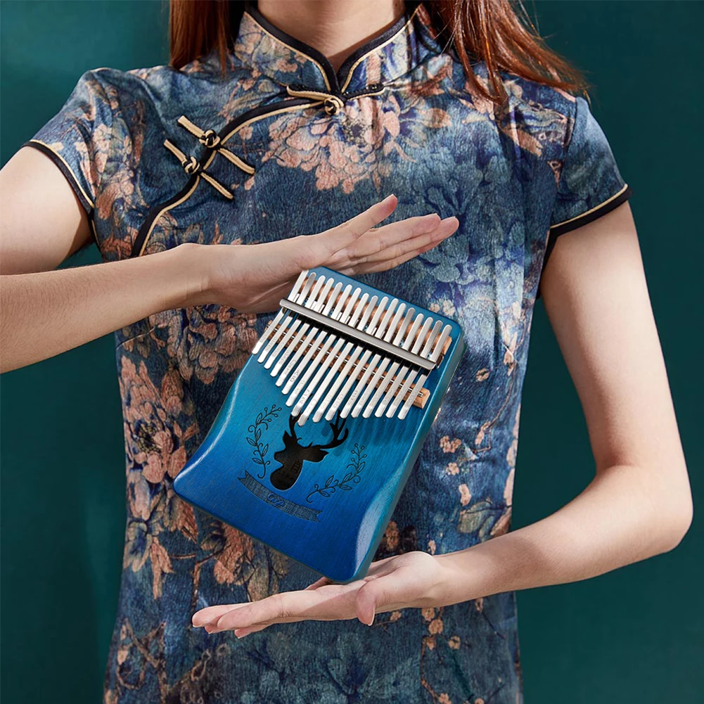 Пианино-калимба на палец большого пальца с молотком для настройки оленем 17