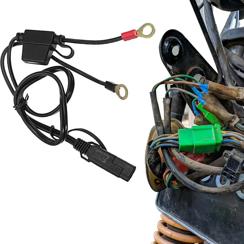 

Motorcycle Battery Charger Terminal To SAE Quick Disconnect Cable Motorcycle Battery Output Connector SAE Extension Cable Batter