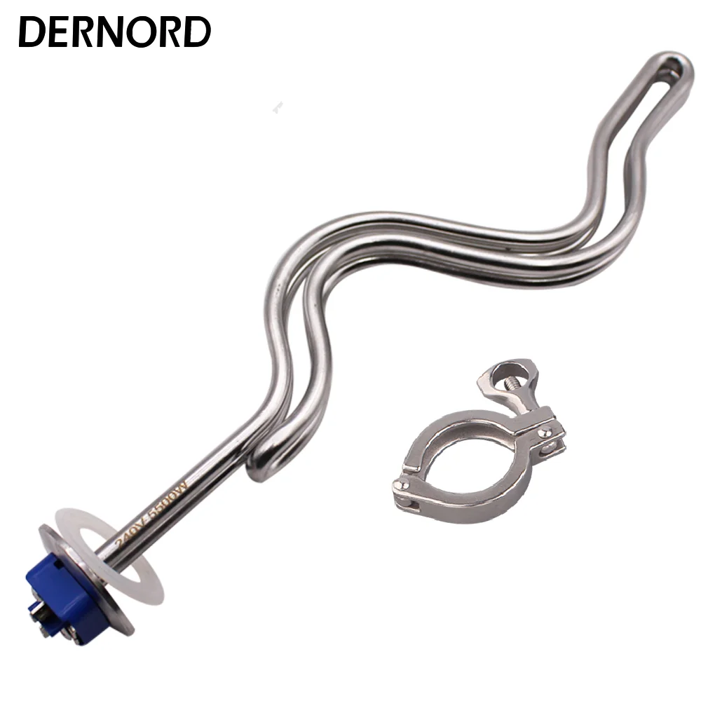 

DERNORD 1.5 Tri-clamp (OD50,5 мм) Нагревательный элемент для домашнего пивоварения Электрический погружной нагреватель с пульсацией воды 240 В 4,5 кВт/5,5 кВт