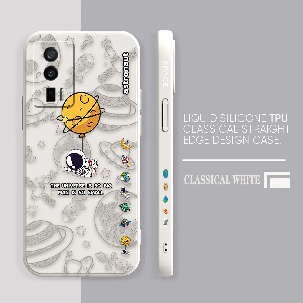Case For Redmi K60E K60 K50 K40S K40 K30 K20 12C 10C 9A 9 8 10X 10A 10 Pro 4G 5G Gaming Case Fundas Cartoon Minimalist Astronaut