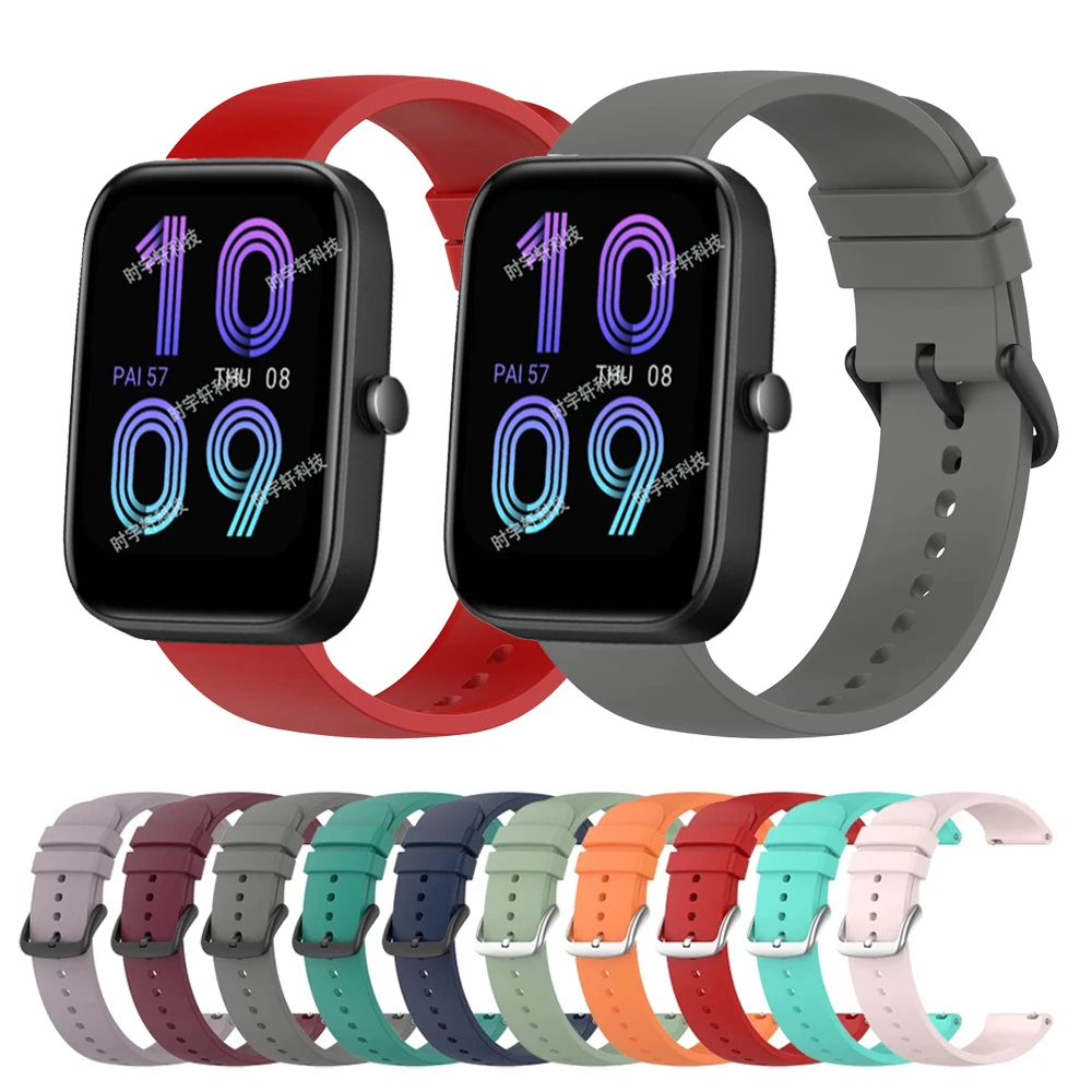 

For Amazfit Bip 3 Pro Smart Watch Replacement Band 20mm Silicone Sport Strap For Amazfit Bip S Lite/Bip U Pro/GTS/Bip 3 Bracelet