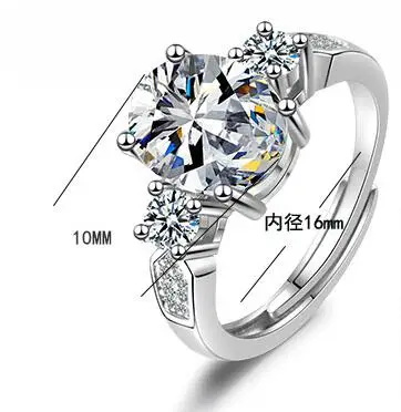 3ct 8mm Certified Moissanite Ring 18k Yellow Gold Ring for Women Double Halo Lab Diamond Wedding Band 100% S925 Silver images - 6