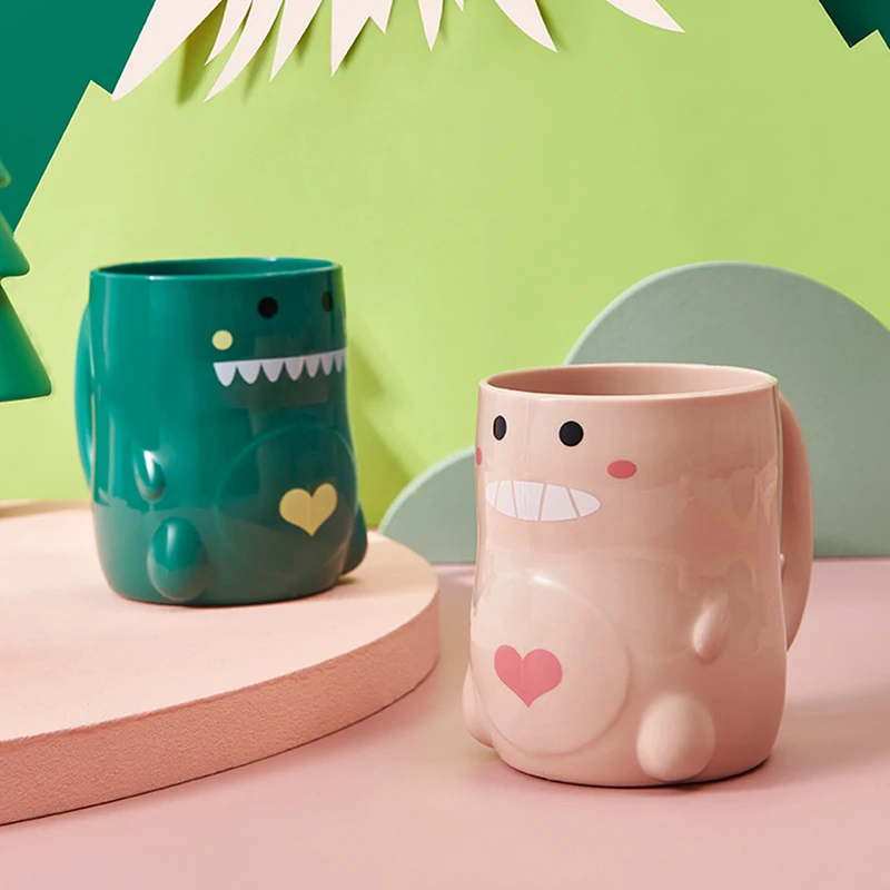 

Cartoon Expression Dinosaur Mouthwash Cup Creative Children Brushing Cup Plastic Cup Toothbrush Toothbrush Cup Bathroom Supplies