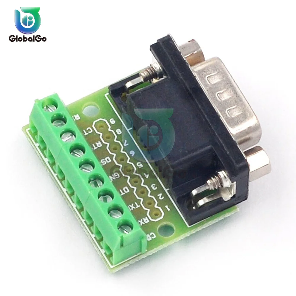 

DB9 Male and Female Connector Adapter Screw Terminal 9-Pin 9-Hole RS232 RS485 Conversion Board D-SUB Adapter High Quality Module