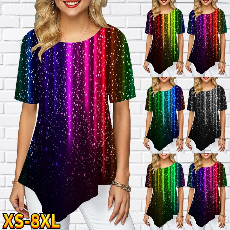 

Flash Print T Shirt New Women T Shirt Short Sleeve Tops Female Graphic Tee Shirts Ladies Fashion T-shirt Clothes XS-8XL