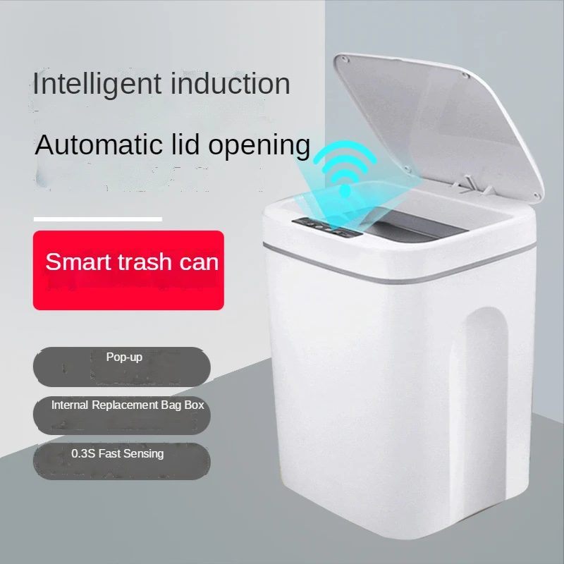 

Xiaomi White Household Intelligent Automatic Intelligent Induction Garbage Trash Can Household Bathroom Living Room Trash Bags