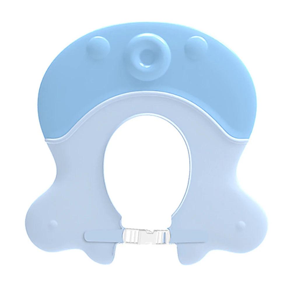 

Unisex Bath Shower Waterproof Elastic Silicone Visor Hat Soft Eye Ear Protection 3D Cartoon Adjustable Baby Shampoo Cap Thicken
