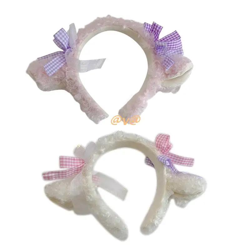 

Креативная повязка на голову в форме мультяшных овец и ушей, обруч для волос, милая повязка для волос для женщин и девочек