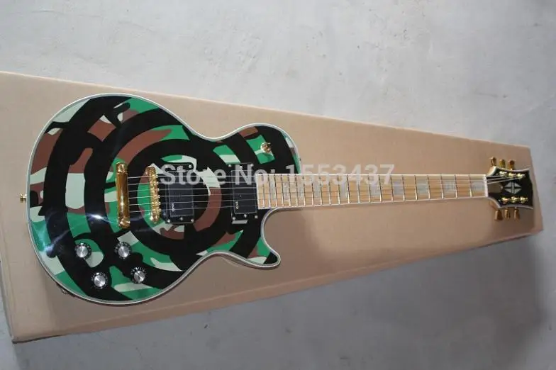 

2015 new who.ale Standard Classic Electric Guitar ZAKK WYLDE In Camouflage Music Instruments Made in USA 1112