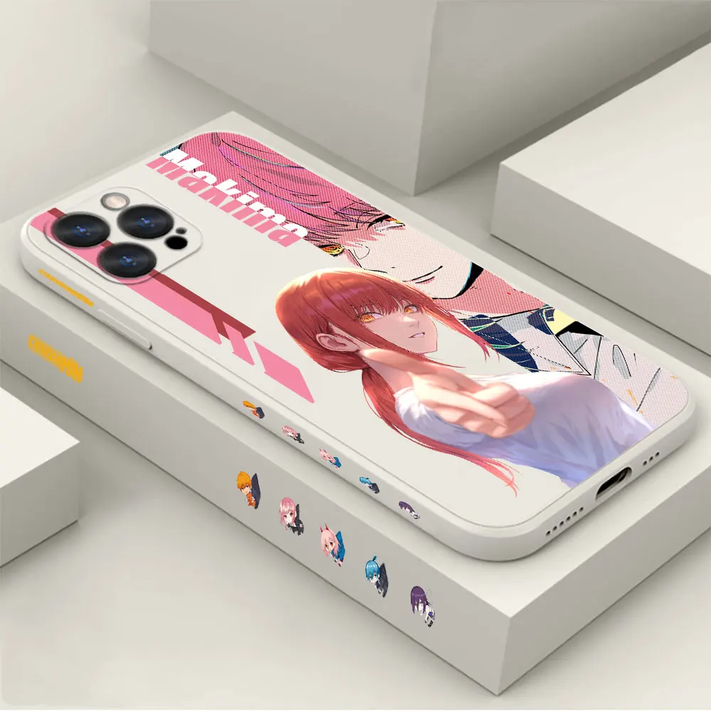 

Anime Chainsaw Man Makima Phone Case For Apple iPhone 14 13 12 11 Pro Max Mini X XS XR SE 7 8 6 6S Plus Colour Cover Funda Cqoue