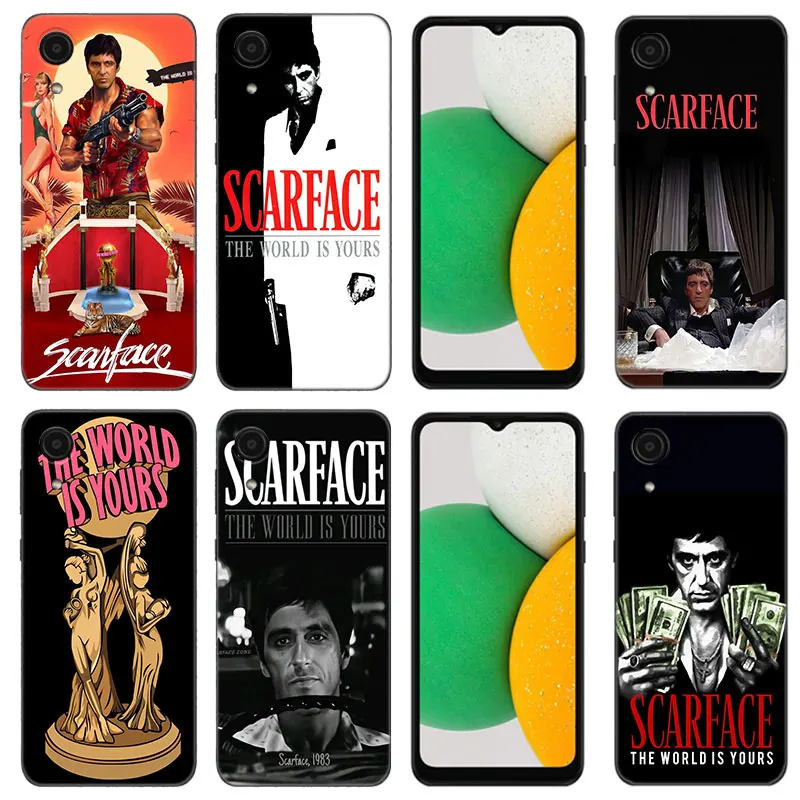 Защитный чехол Scarface 1983 для Samsung Galaxy A01 A03 Core A04 E A02 A05 A10 A20 A21 A30 A50 S A6 A8 Plus A7 2018 черный
