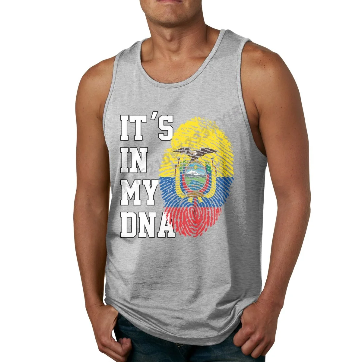 

Летняя мужская майка с надписью «It IN MY DNA»