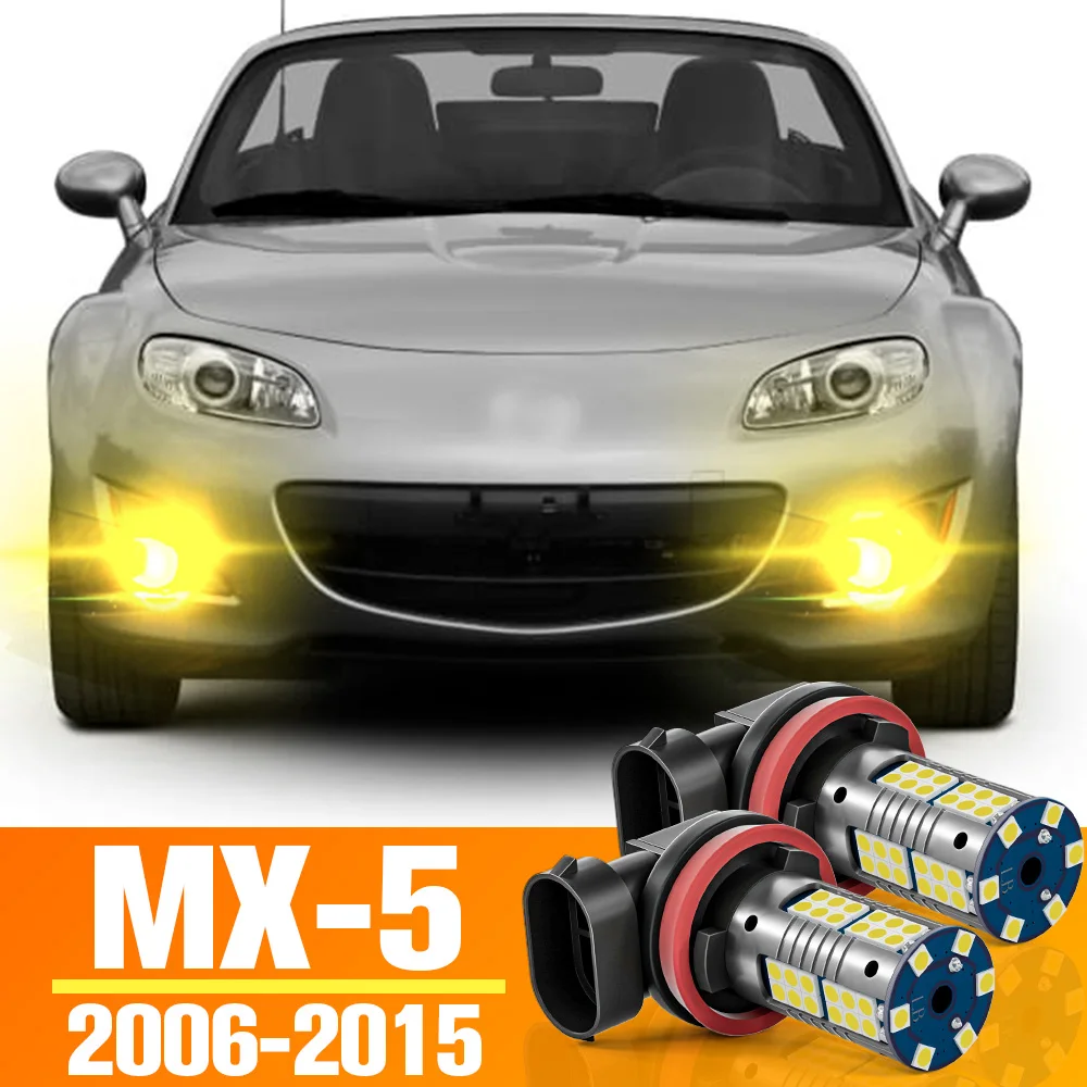 

2pcs LED Front Fog Light Bulb Accessories For Mazda MX-5 MX 5 MX5 NC 2006 2007 2008 2009 2010 2011 2012 2013 2014 2015