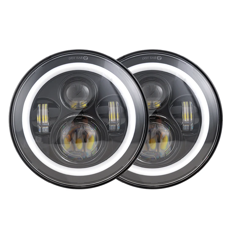 Motorefit Custom Faros Led Para Autos 7 &quotСветодиодная фара Magic RGB Halo Фара для Jeep Wrangler