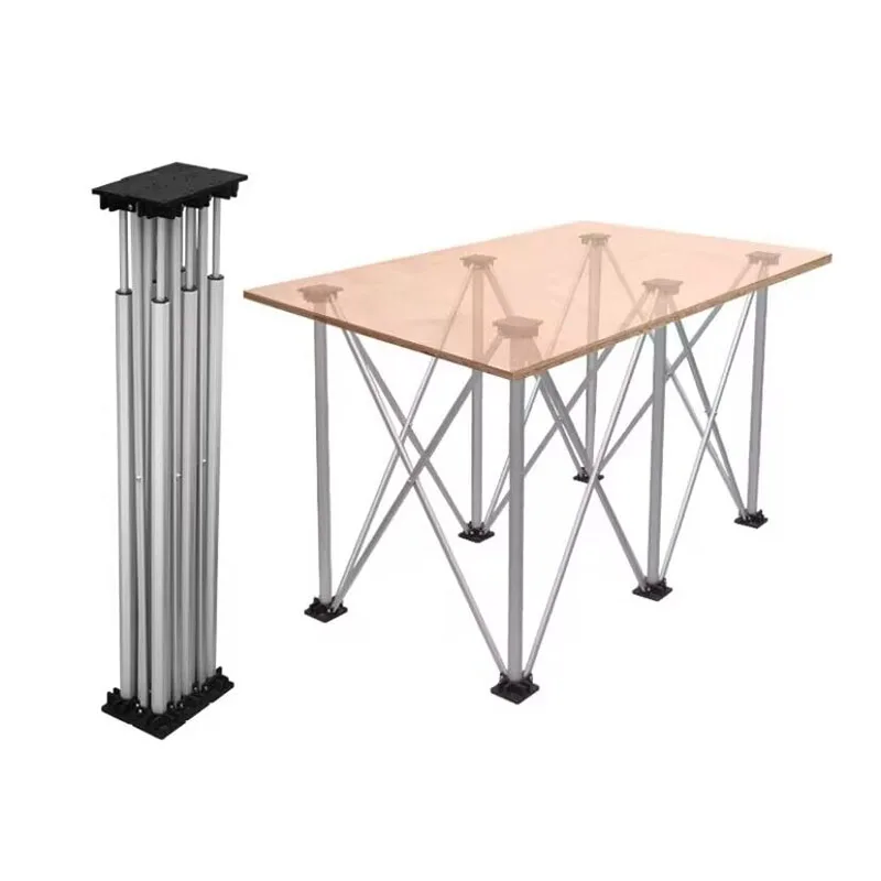 Enlarge Spider leg multifunctional aluminum alloy workbench rocker wooden glass tile operating table telescopic guide rail bracket table